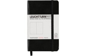 NOTEBOOK LEUCHTTURM POCKET A6 HARDCOVER DOTTED BLACK
